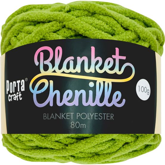 Chenille Blanket Yarn 100g 80m Solid 40 Tree Frog