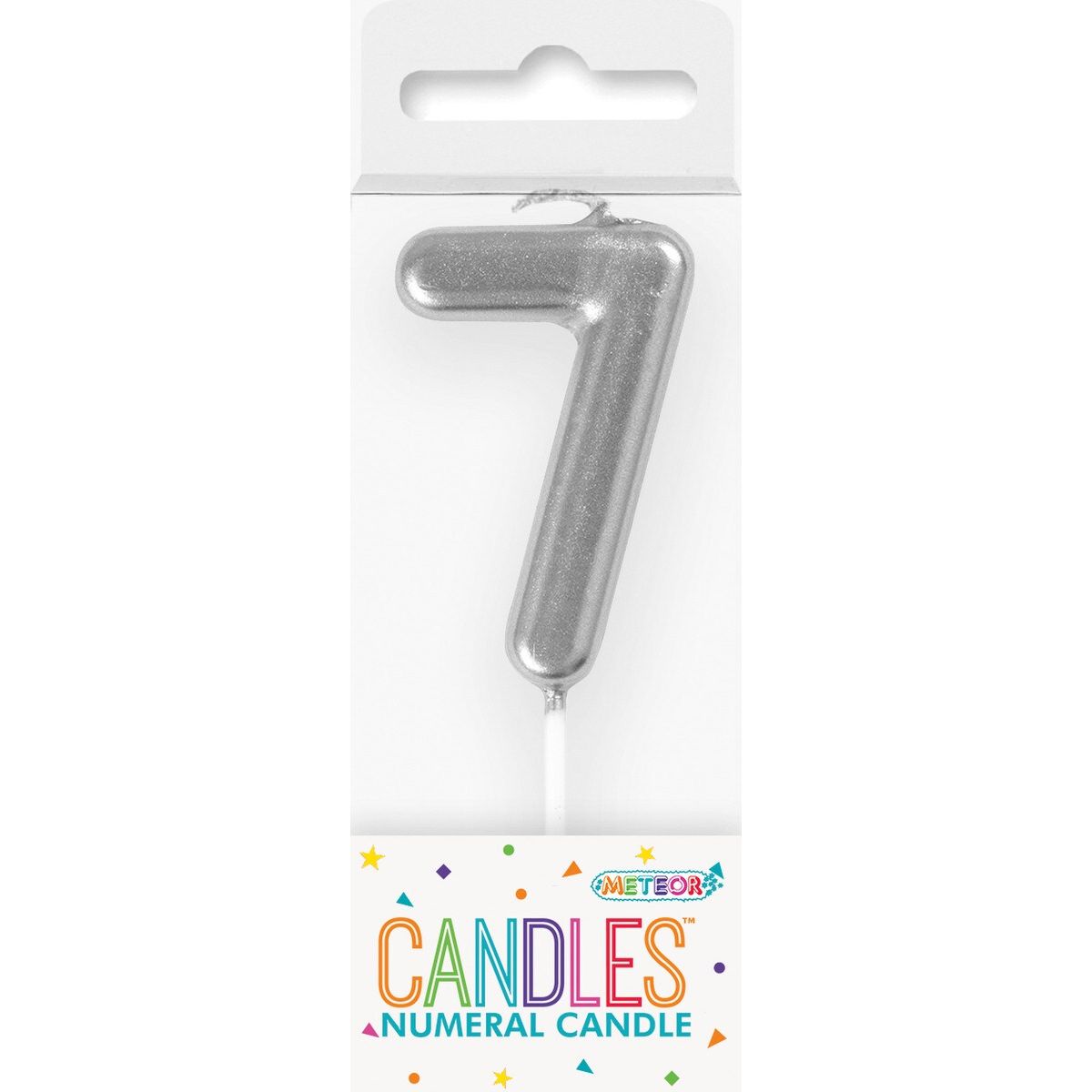 Birthday Candle Mini Pick Number 7 - Silver - Dollars and Sense
