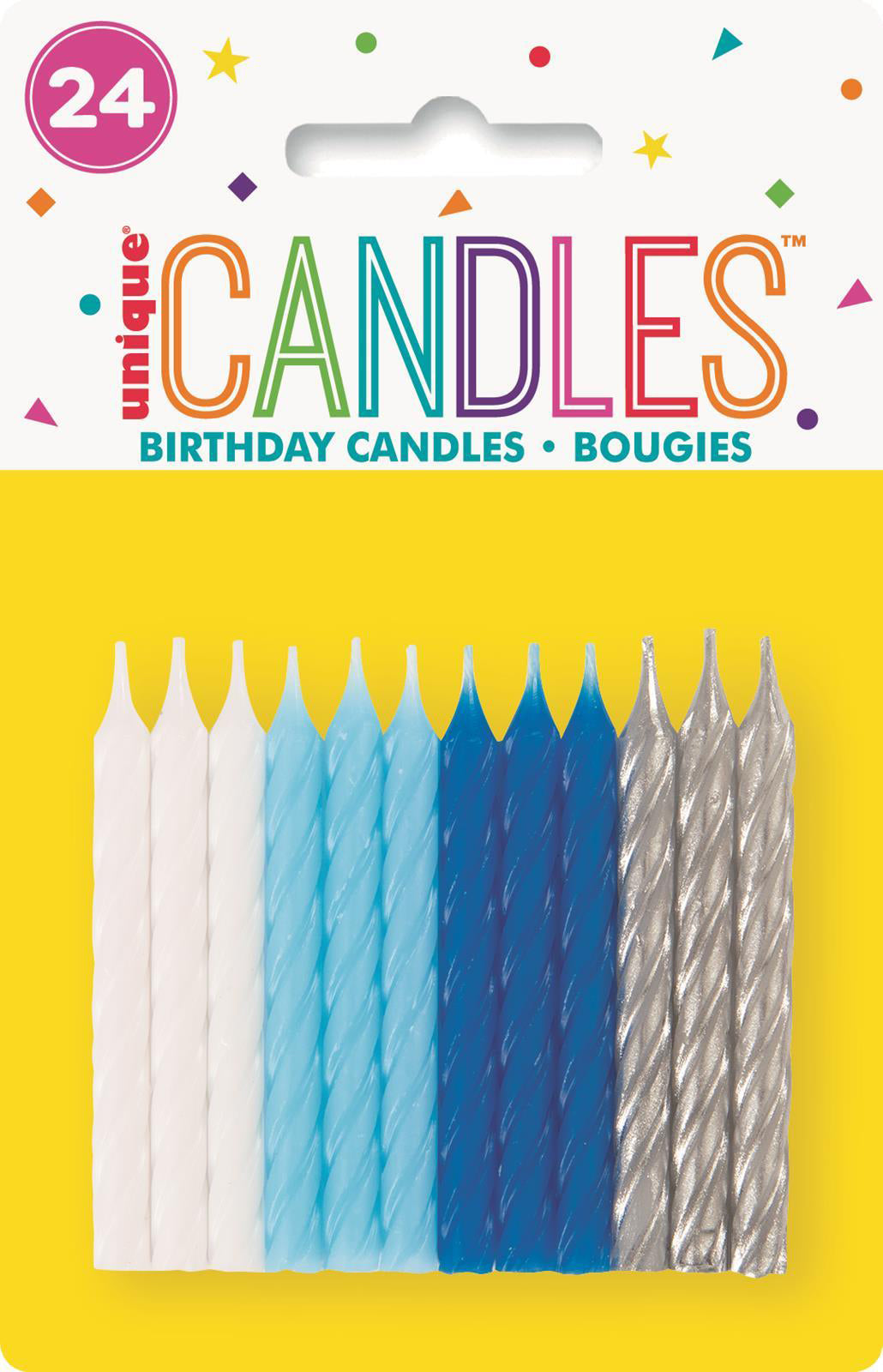 Birthday Spiral Candles - Blue Assorted - Dollars and Sense