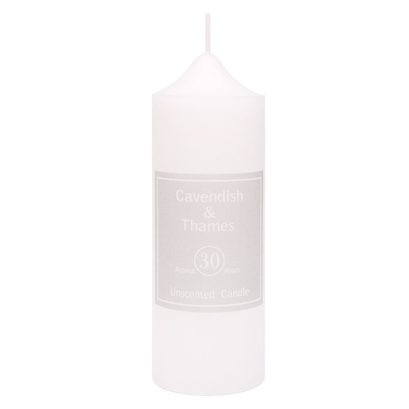 5cm x 15cm Unscented White Candle