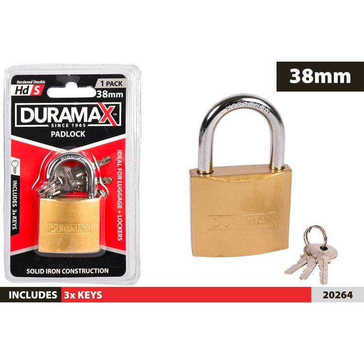 Padlock - Brass Plated - Dollars and Sense