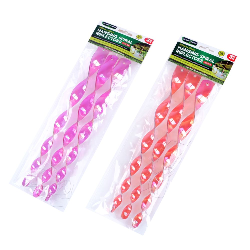 Bird Repellant Hanging Spiral Reflectors Coloured