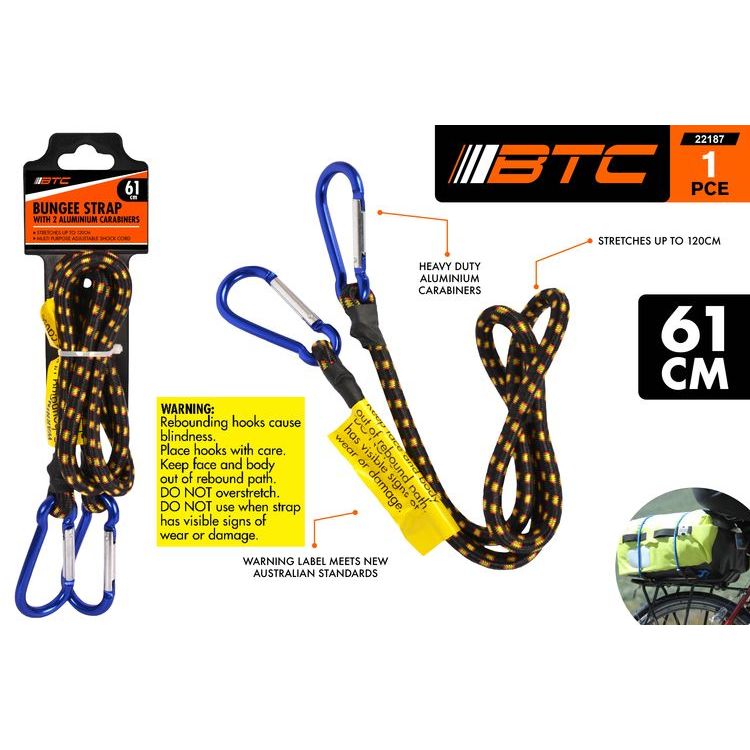 Bungee Cord Strap - Carabiner Hook