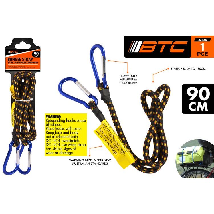 Bungee Cord Strap - Carabiner Hook