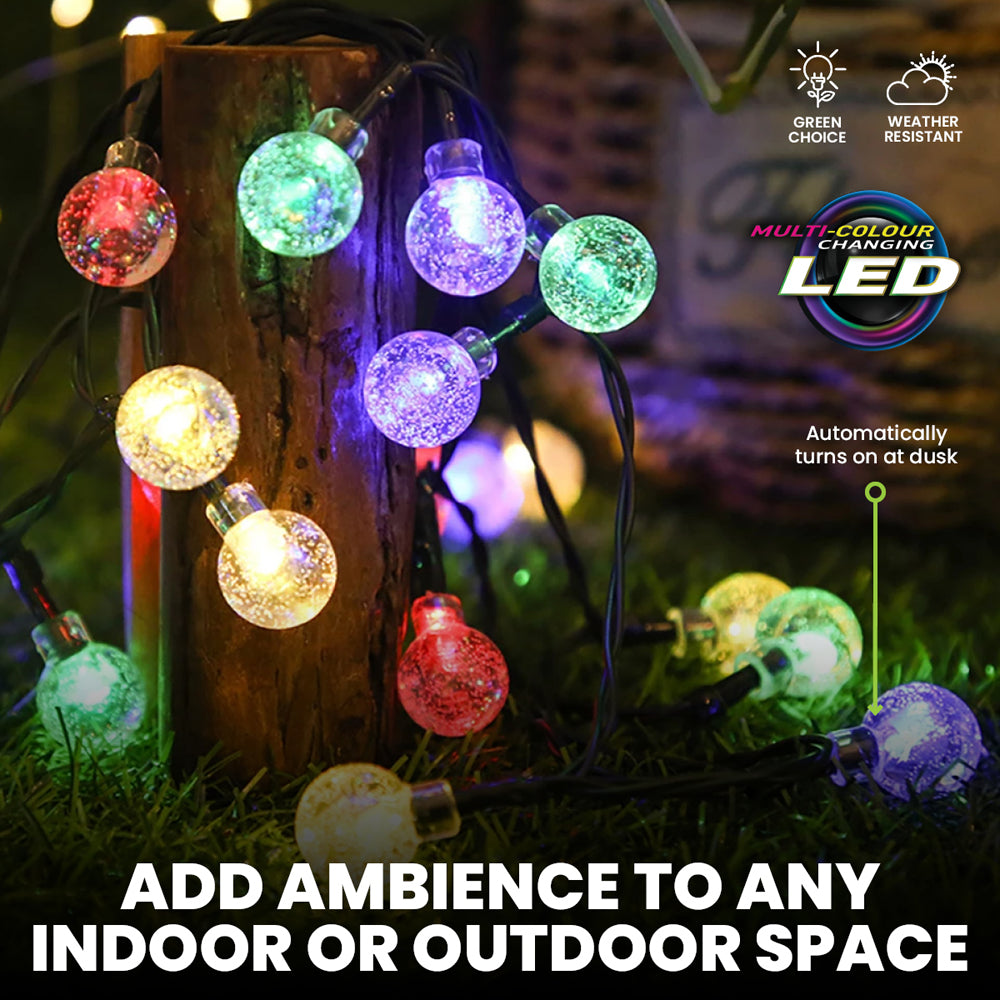 Solar Lights - Multicoloured Baubles - Dollars and Sense