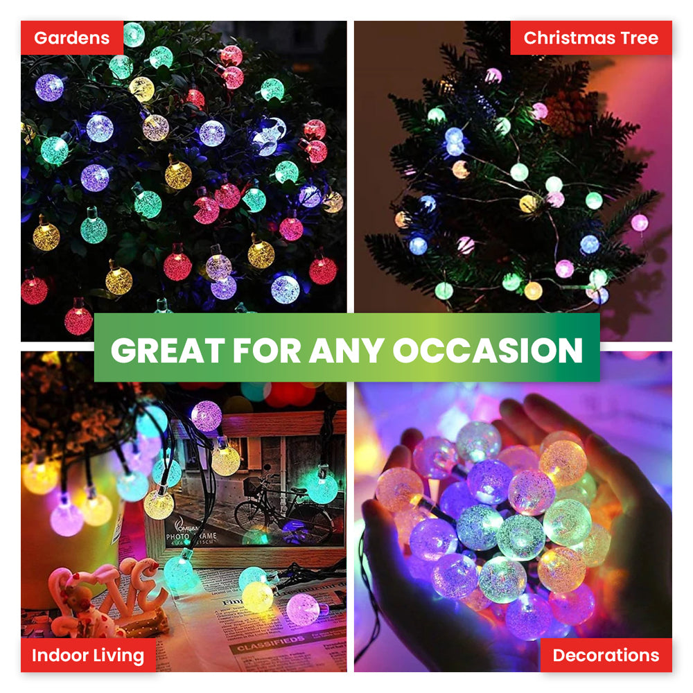 Solar Lights - Multicoloured Baubles - Dollars and Sense