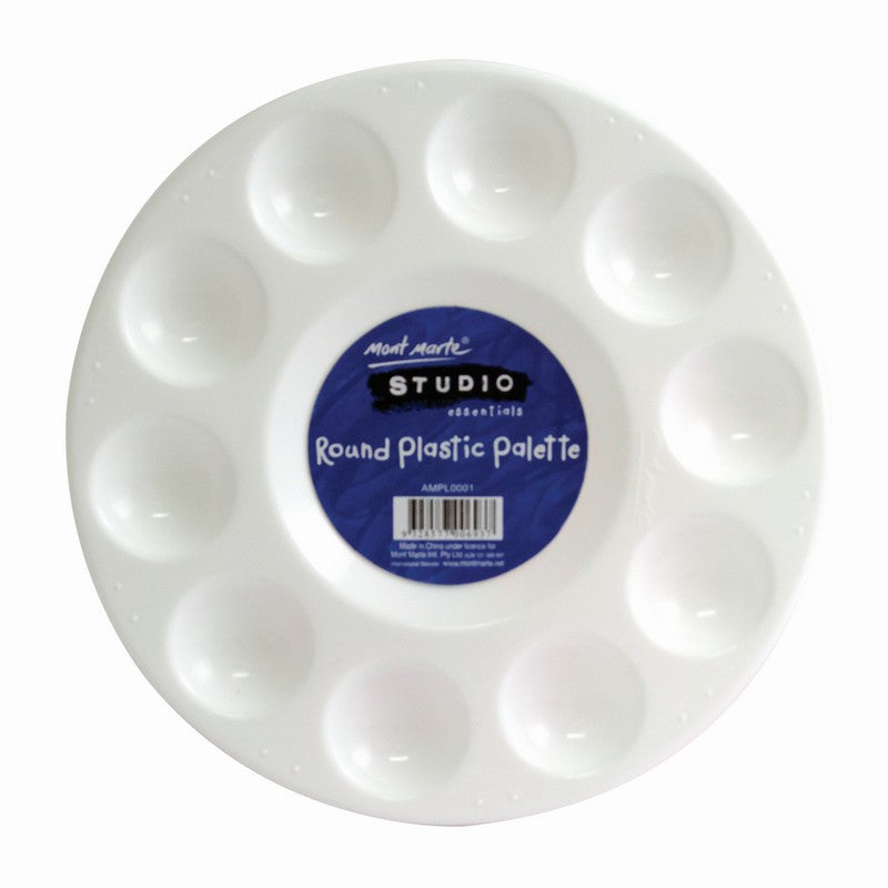 Mont Marte Round Plastic Palette 17cm - Dollars and Sense