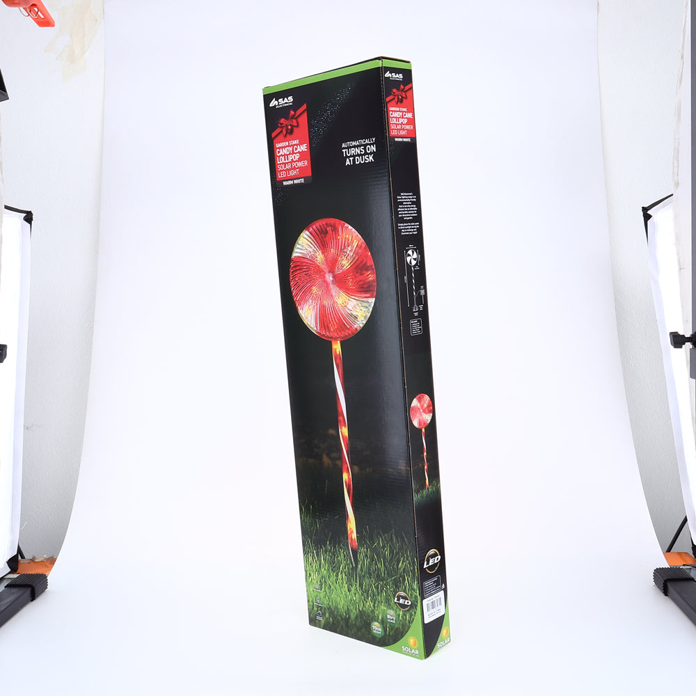 Christmas Solar Stake Light - Candy Cane Lollypop - Dollars and Sense