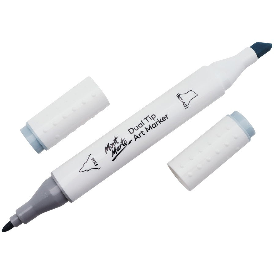 Mont Marte Dual Tip Alcohol Art Marker Blue Grey Bg1 - Dollars and Sense