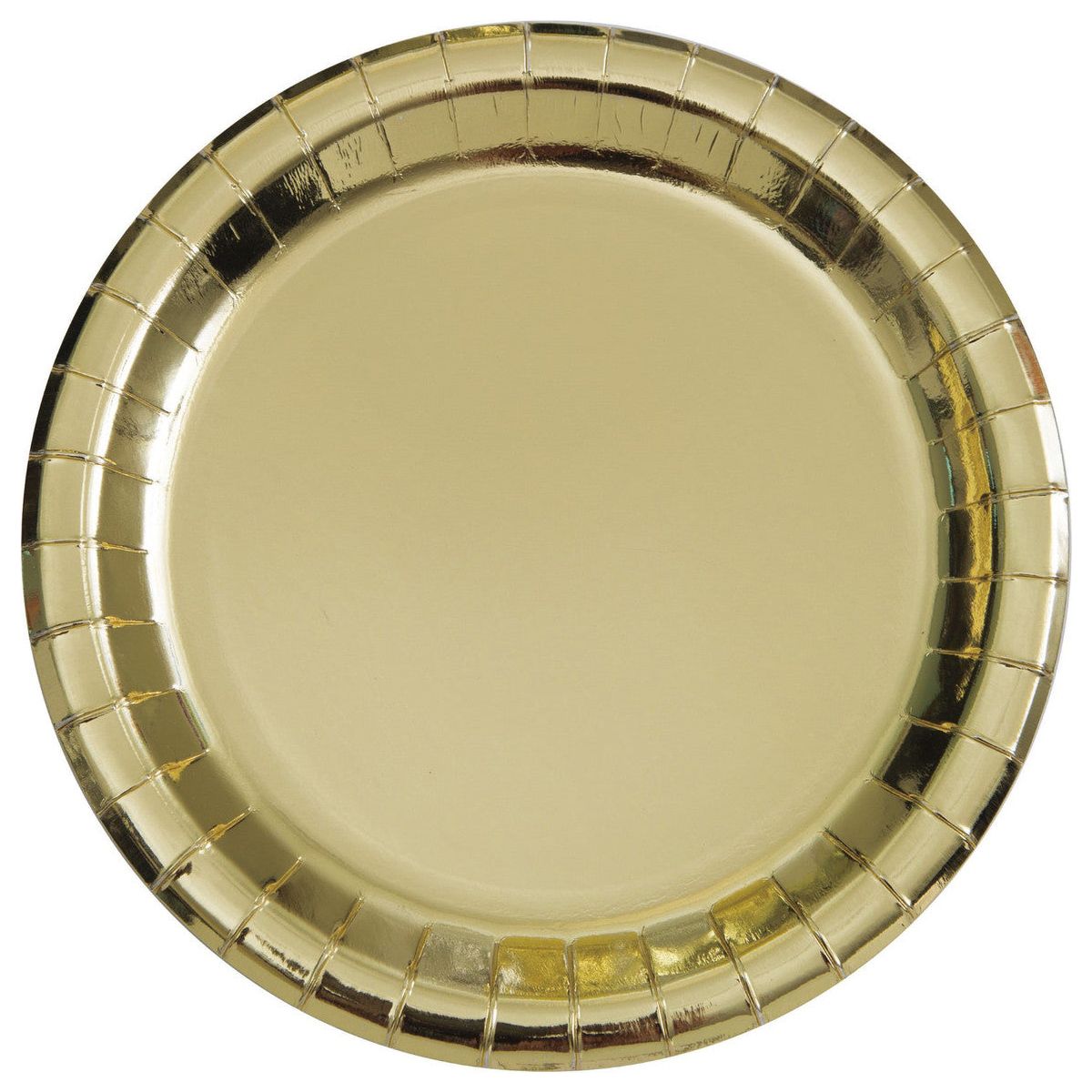 Plates Round Gold Foil 7in 8pk