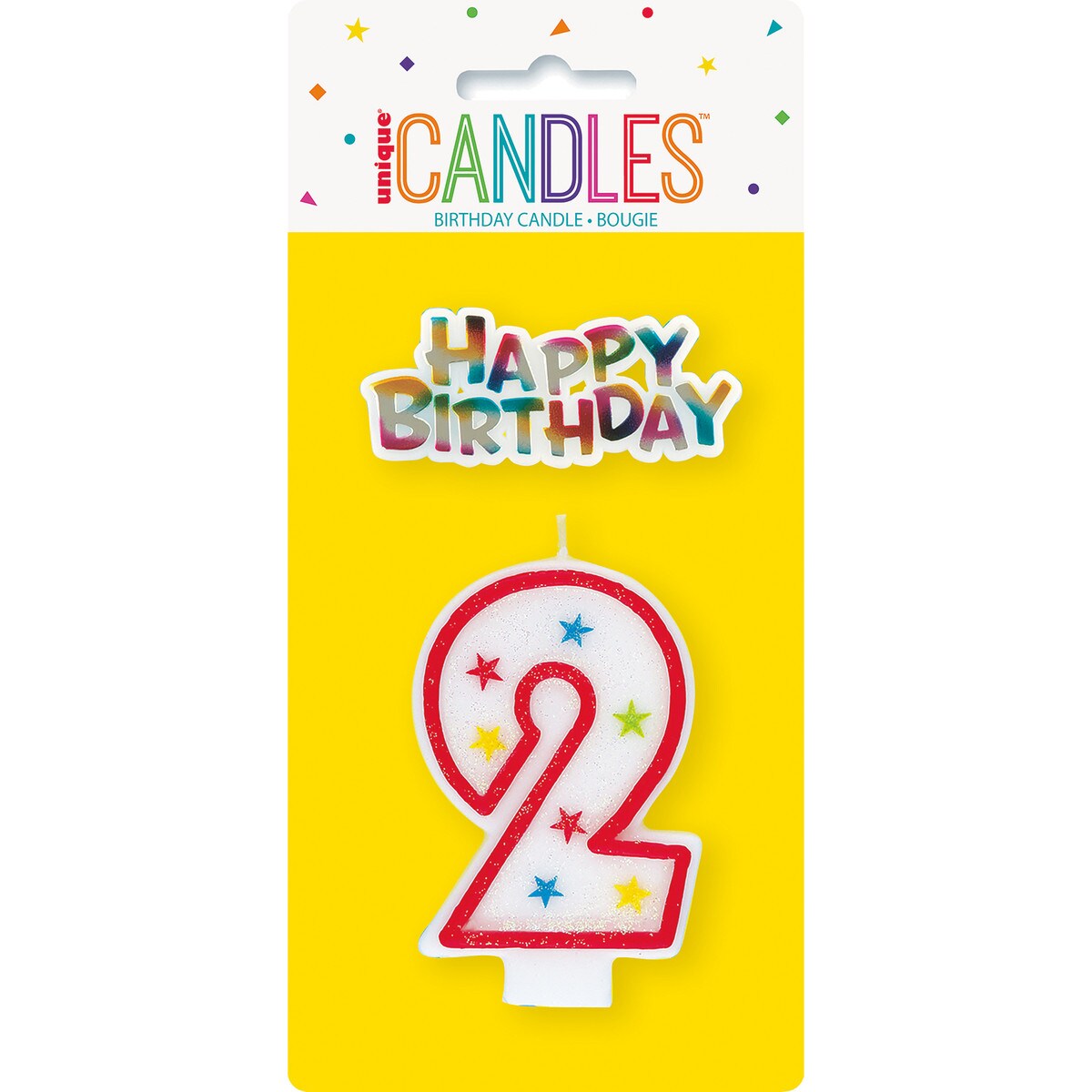Birthday Candle Number 2 & Cake Topper - Ruby Red - Dollars and Sense