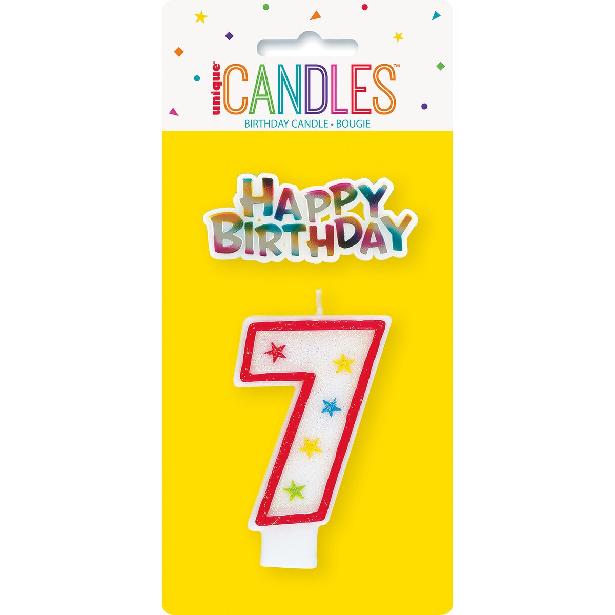 Birthday Candle Number 7 & Cake Topper - Ruby Red - Dollars and Sense