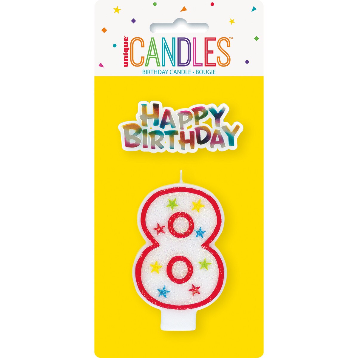 Birthday Candle Number 8 & Cake Topper - Ruby Red - Dollars and Sense