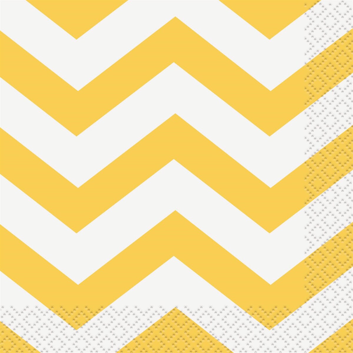 Chevron Beverage Napkins - Sunflower Yellow - Dollars and Sense
