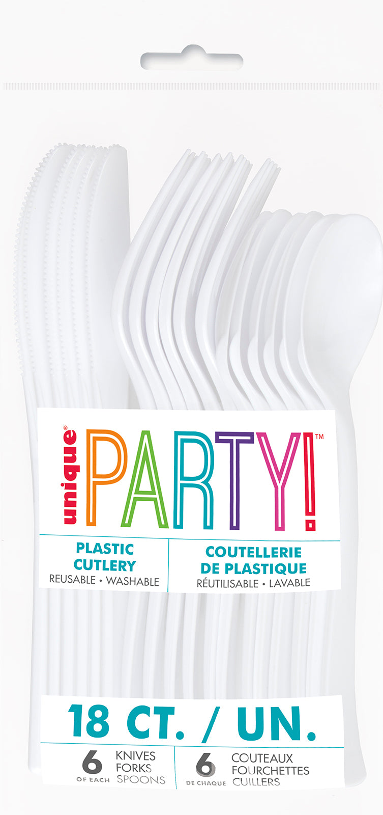 Reusable Assorted Cutlery - White - Dollars and Sense