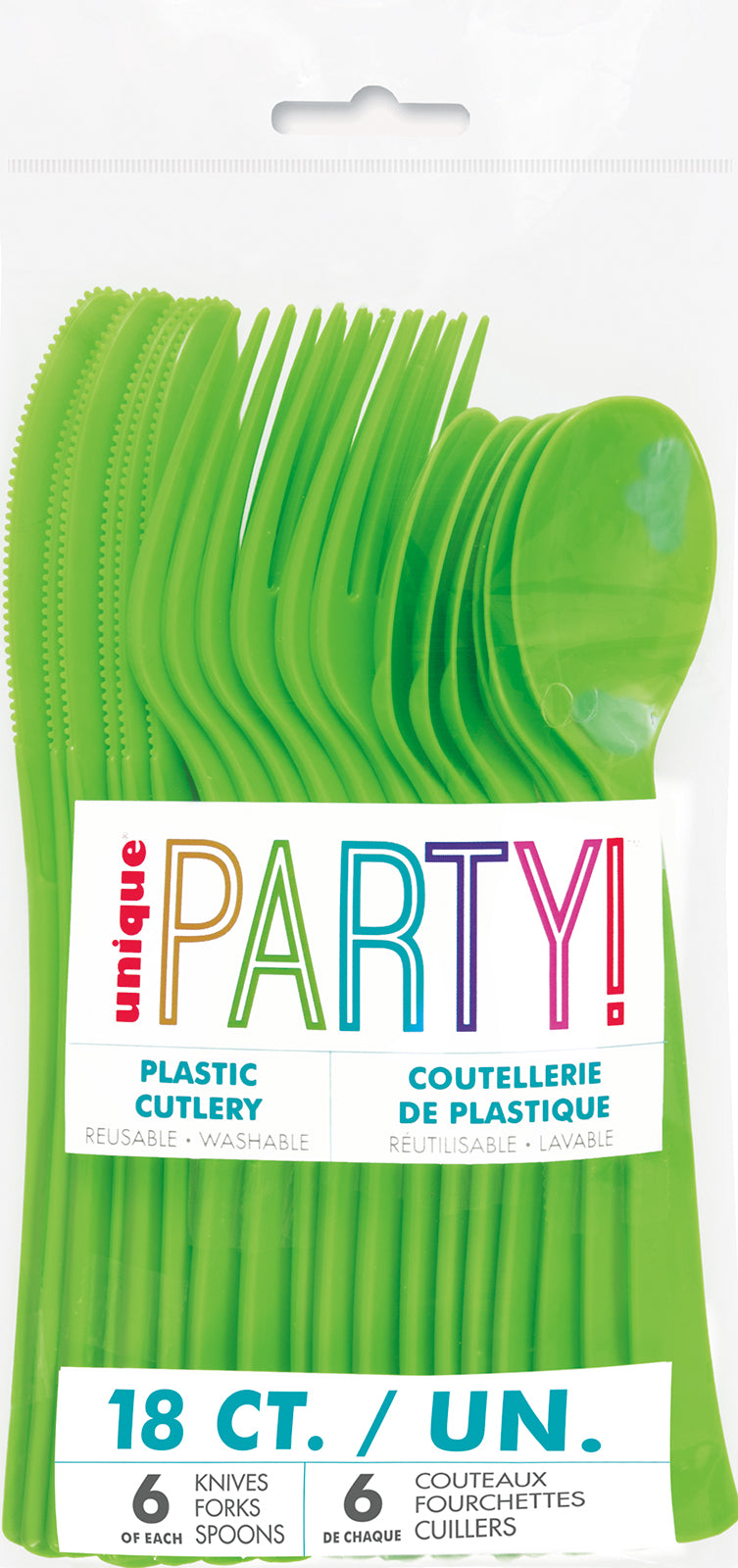Reusable Assorted Cutlery - Lime Green - Dollars and Sense