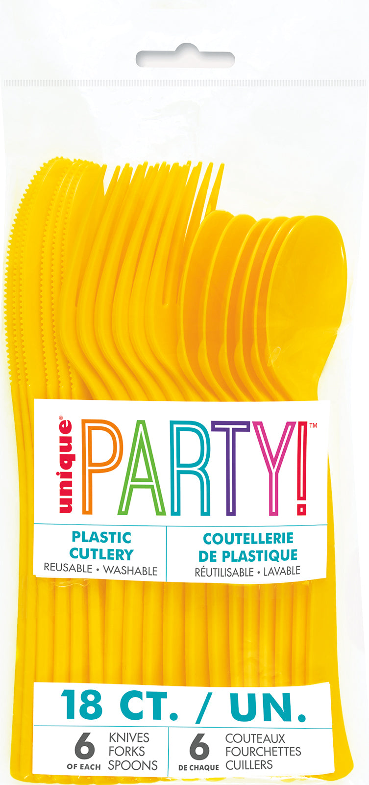 Reusable Assorted Cutlery - Sunflower Yellow - Dollars and Sense