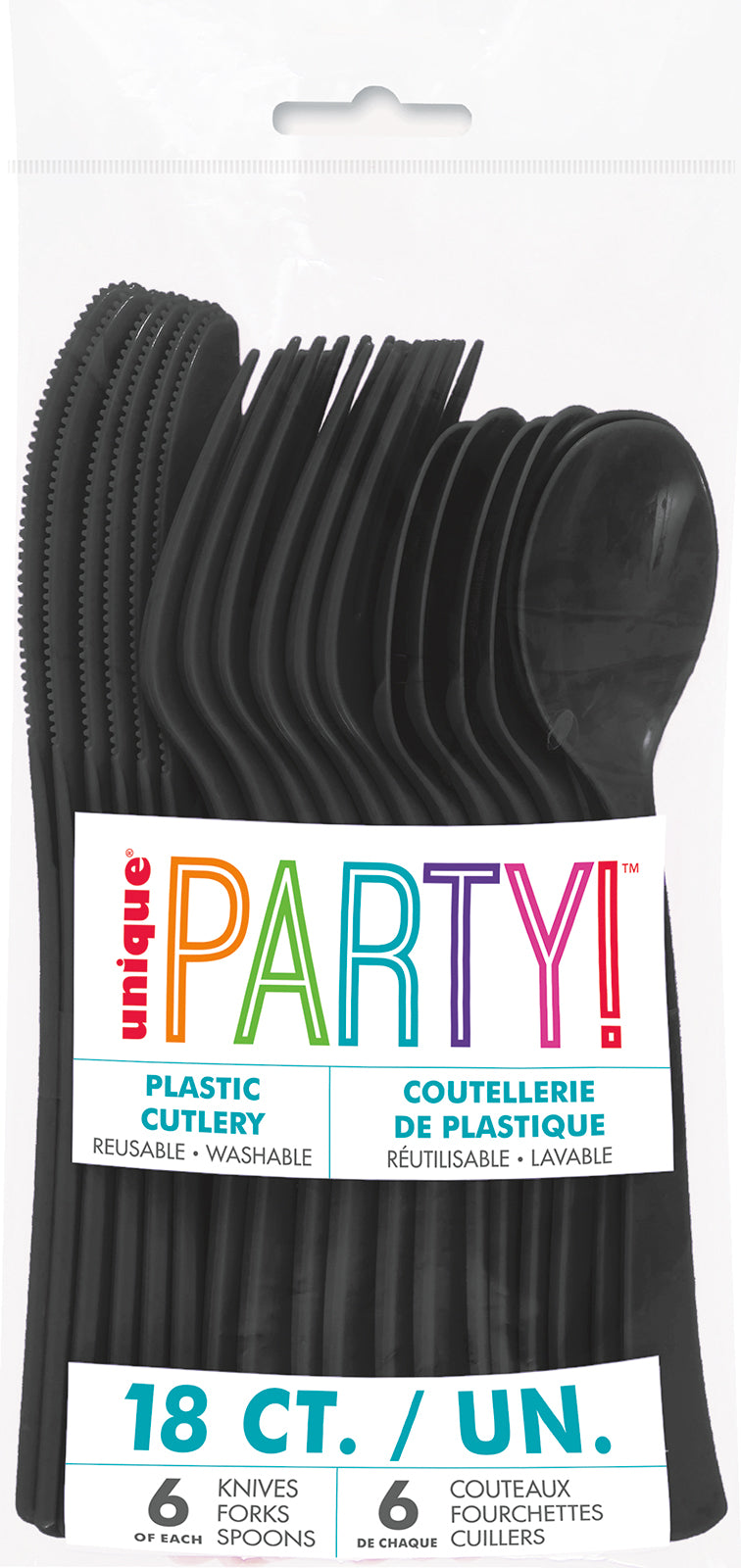 Reusable Assorted Cutlery - Black - Dollars and Sense