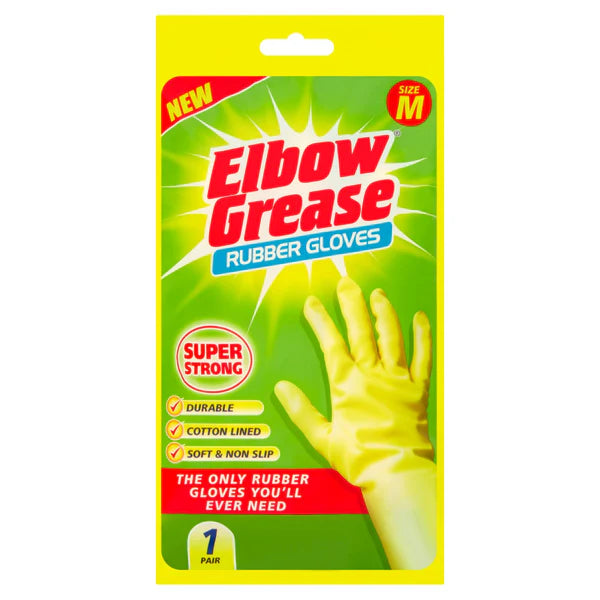 Elbow Grease Super Strong Rubber Gloves - Medium