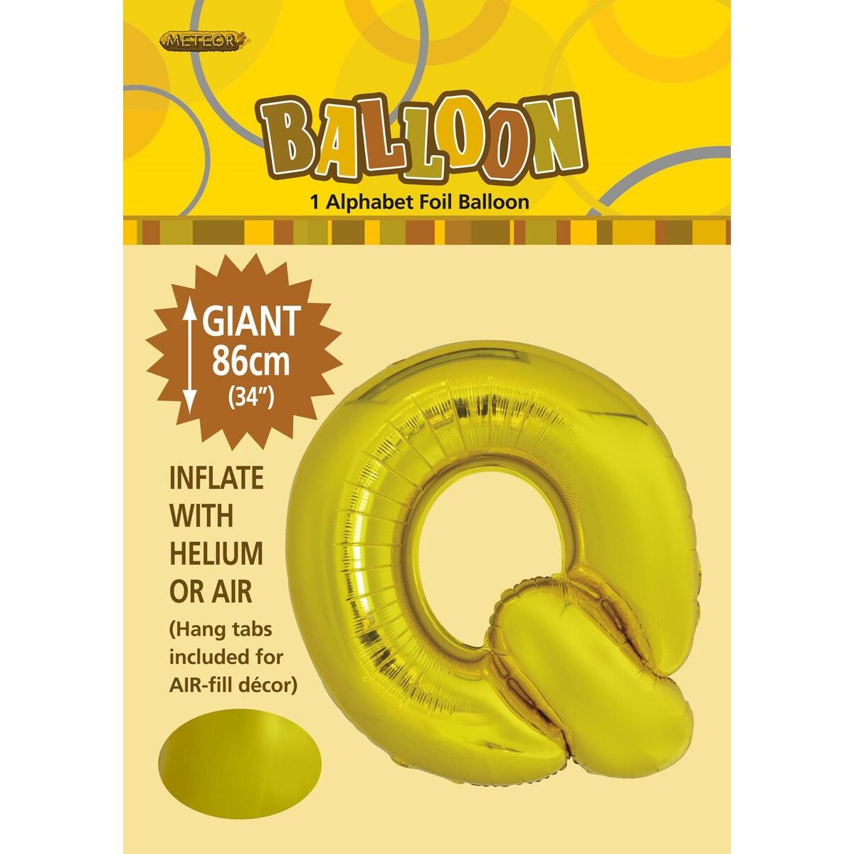 Alphabet Q Foil Balloon - Gold - Dollars and Sense