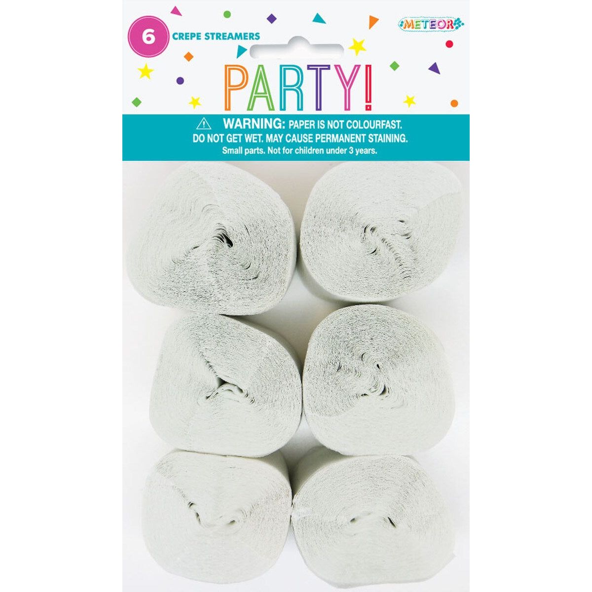 Crepe Streamers - Bright White - Dollars and Sense