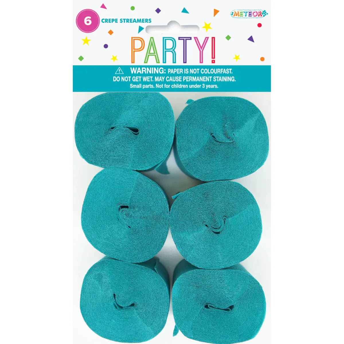Crepe Streamers - Teal - Dollars and Sense