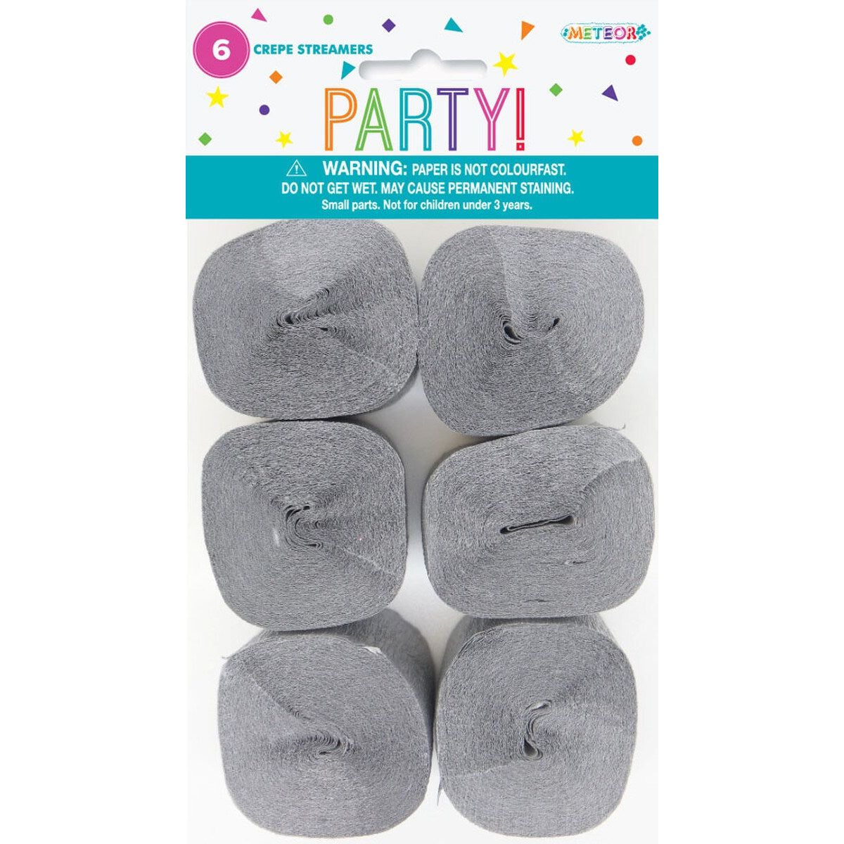 Crepe Streamers - Metallic Silver - Dollars and Sense
