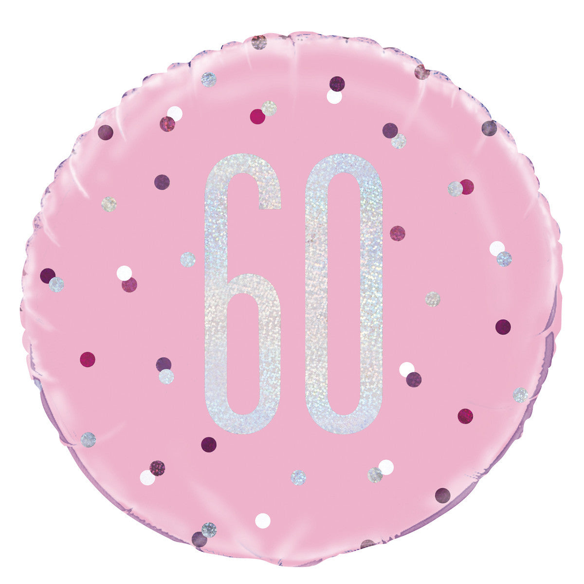 Pink - 60th Foil Balloon - Dollars and Sense