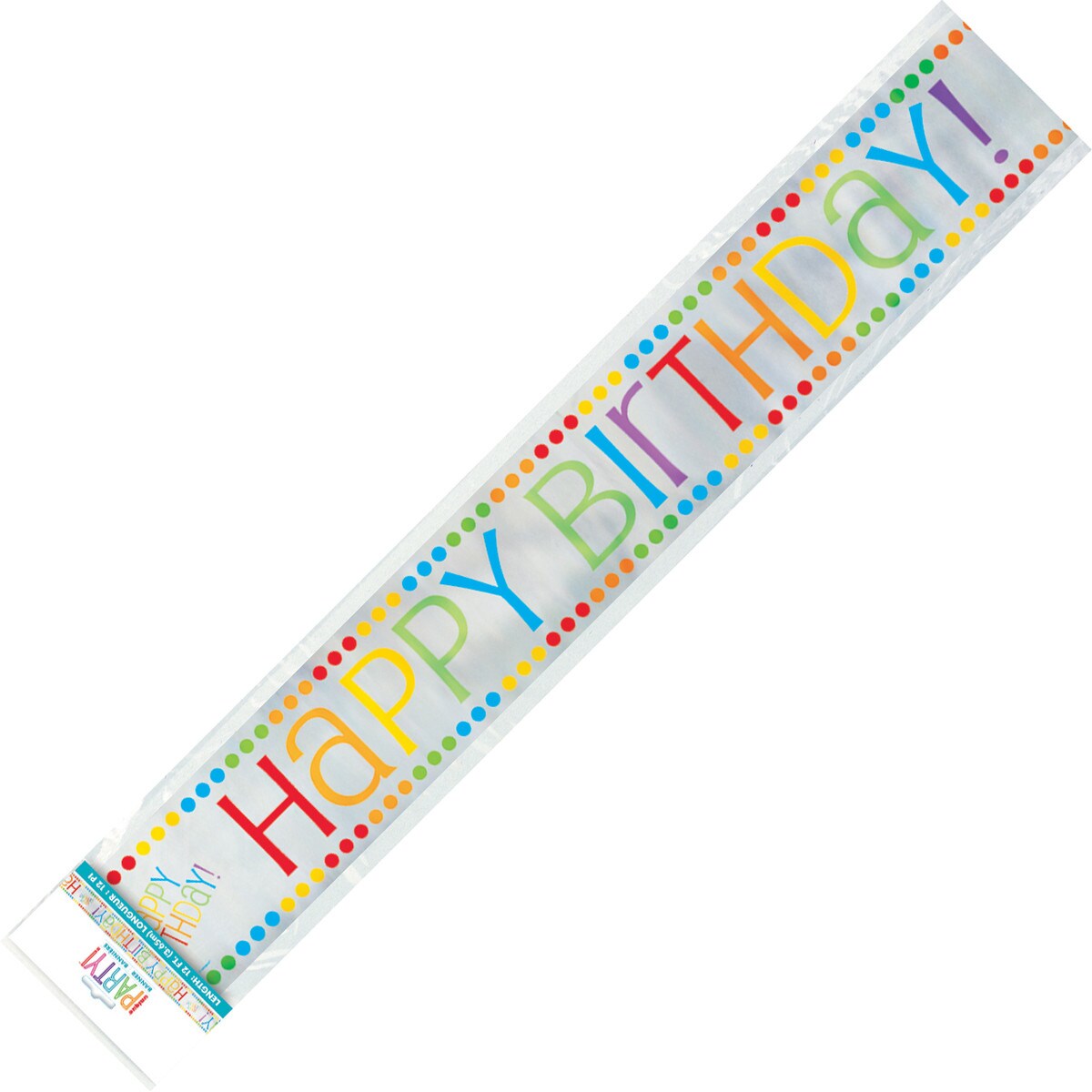 Happy Birthday Foil Banner - Rainbow - Dollars and Sense