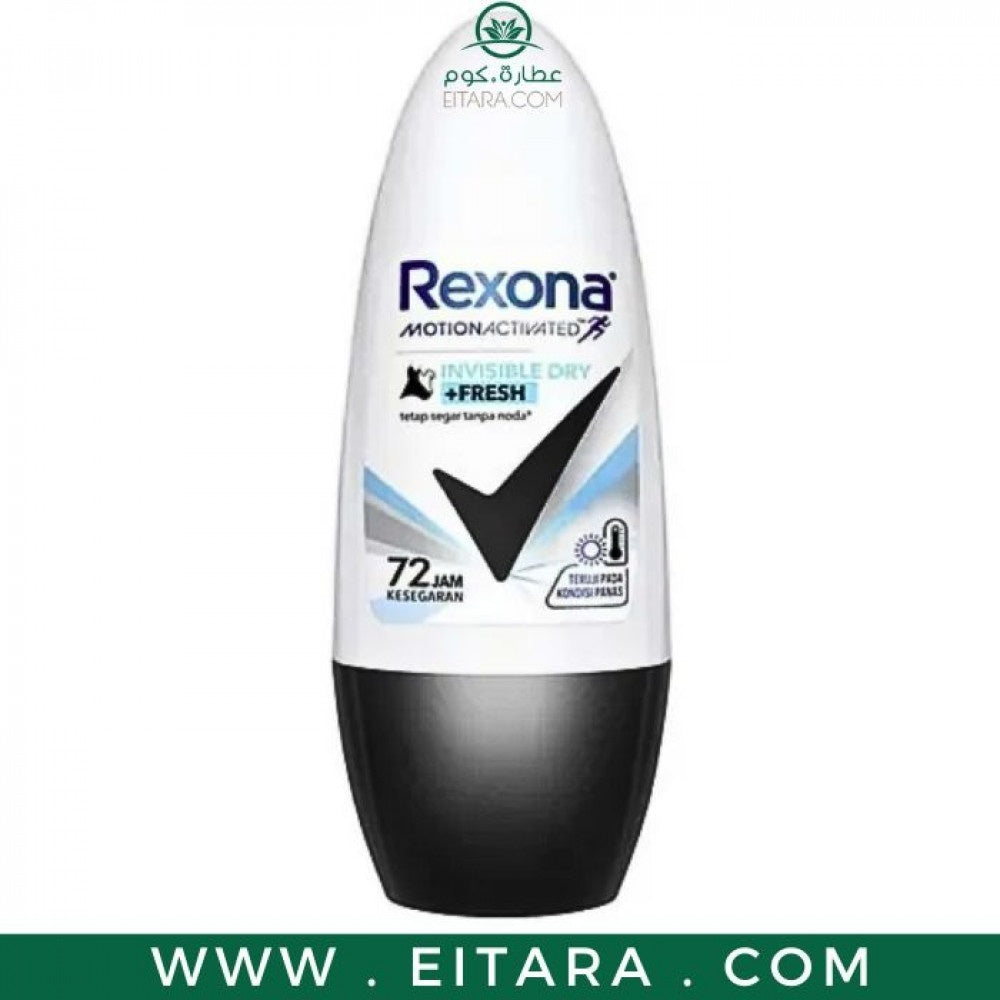 Rexona 45ml Deodorant Womens Roll On Motion Sense Invisible Dry Black & White