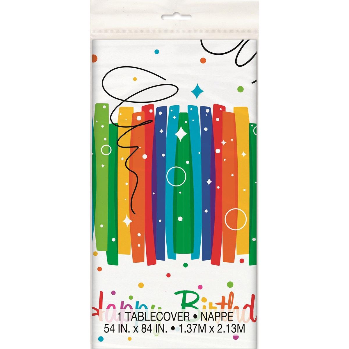 Tablecover - Rainbow Ribbons - Dollars and Sense