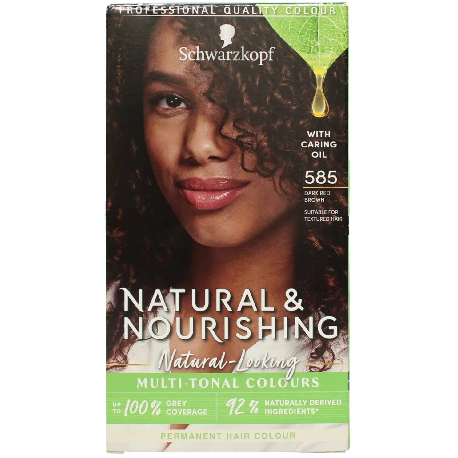 Schwarzkopf Natural and Nourish Hair Dye Dark Red Brown 585 - Dollars and Sense