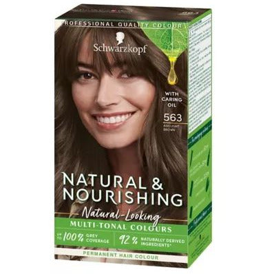 Schwarzkopf Natural and Nourishing Hair Dye Ash Light Brown 563 - Dollars and Sense