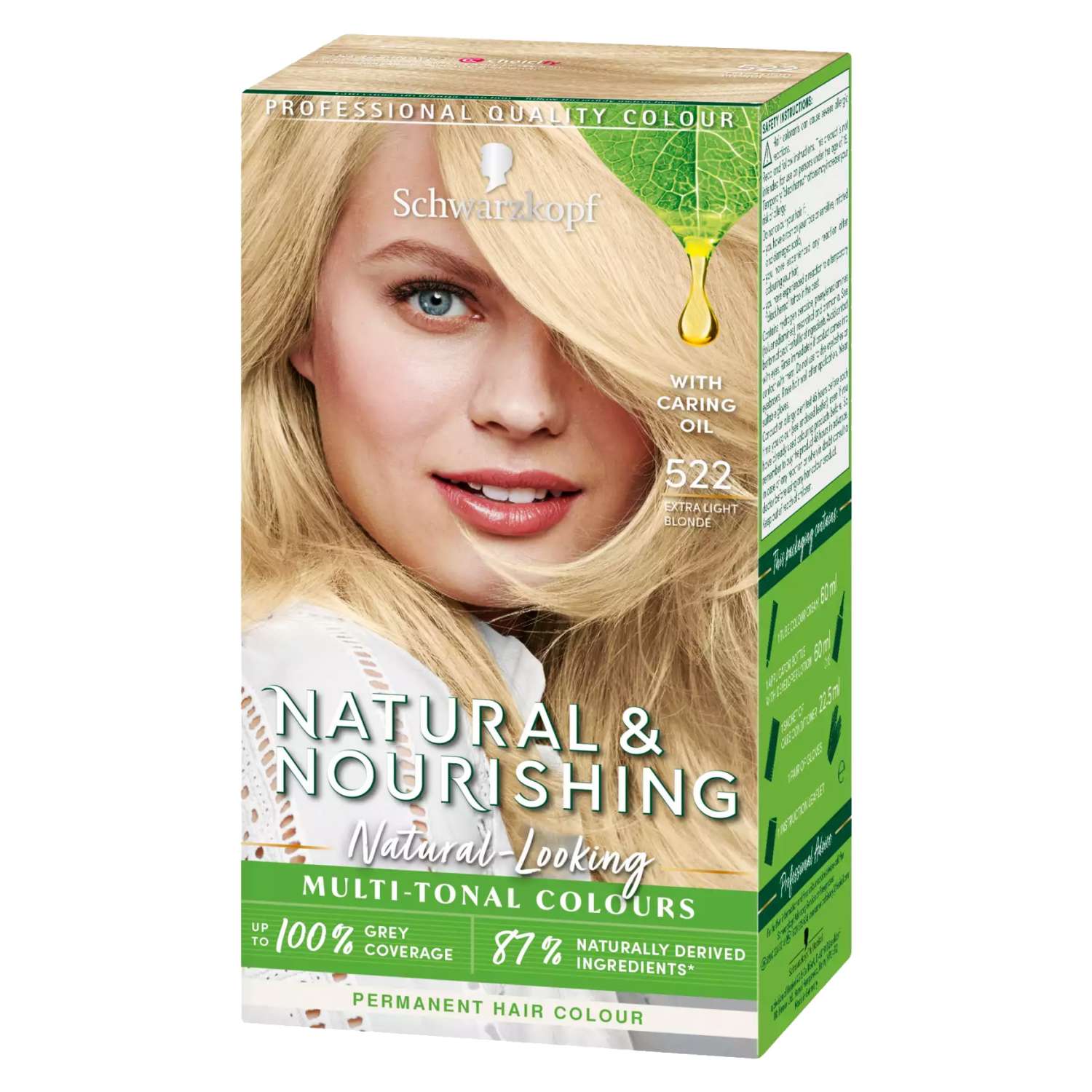 Schwarzkopf Natural and Nourishing Hair Dye Silver Light Blonde 522 - Dollars and Sense