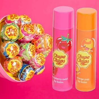 Chupa Chups pk2 Lip Balm X1 Orange Pop