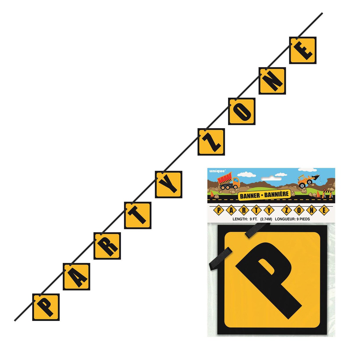 Block Banner - Construction Party Zone - Dollars and Sense