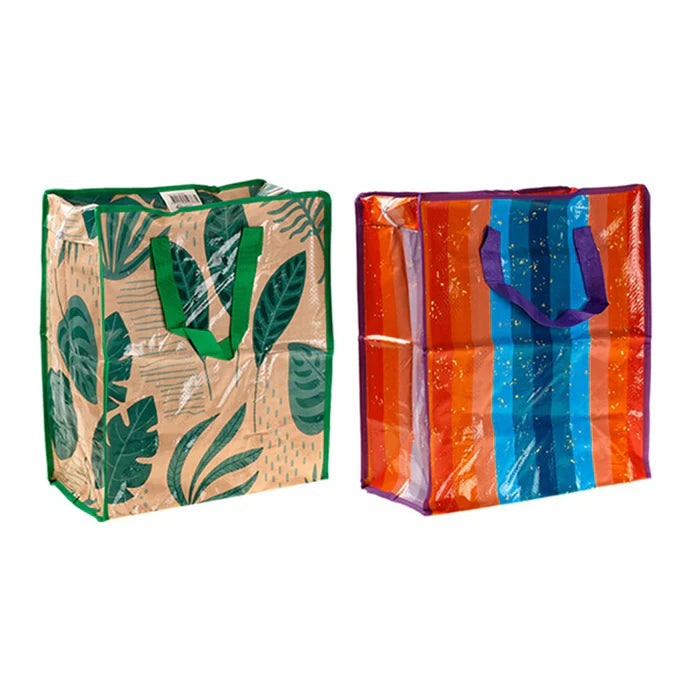 Zip Up Striped Packing Storage Bag - Small - Dollars and Sense