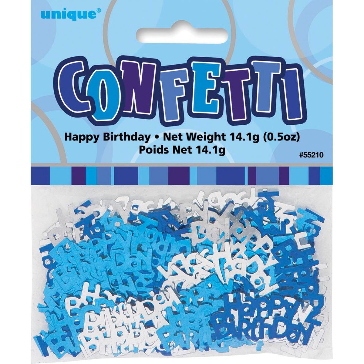 Happy Birthday Confetti  - Glitz Blue - Dollars and Sense