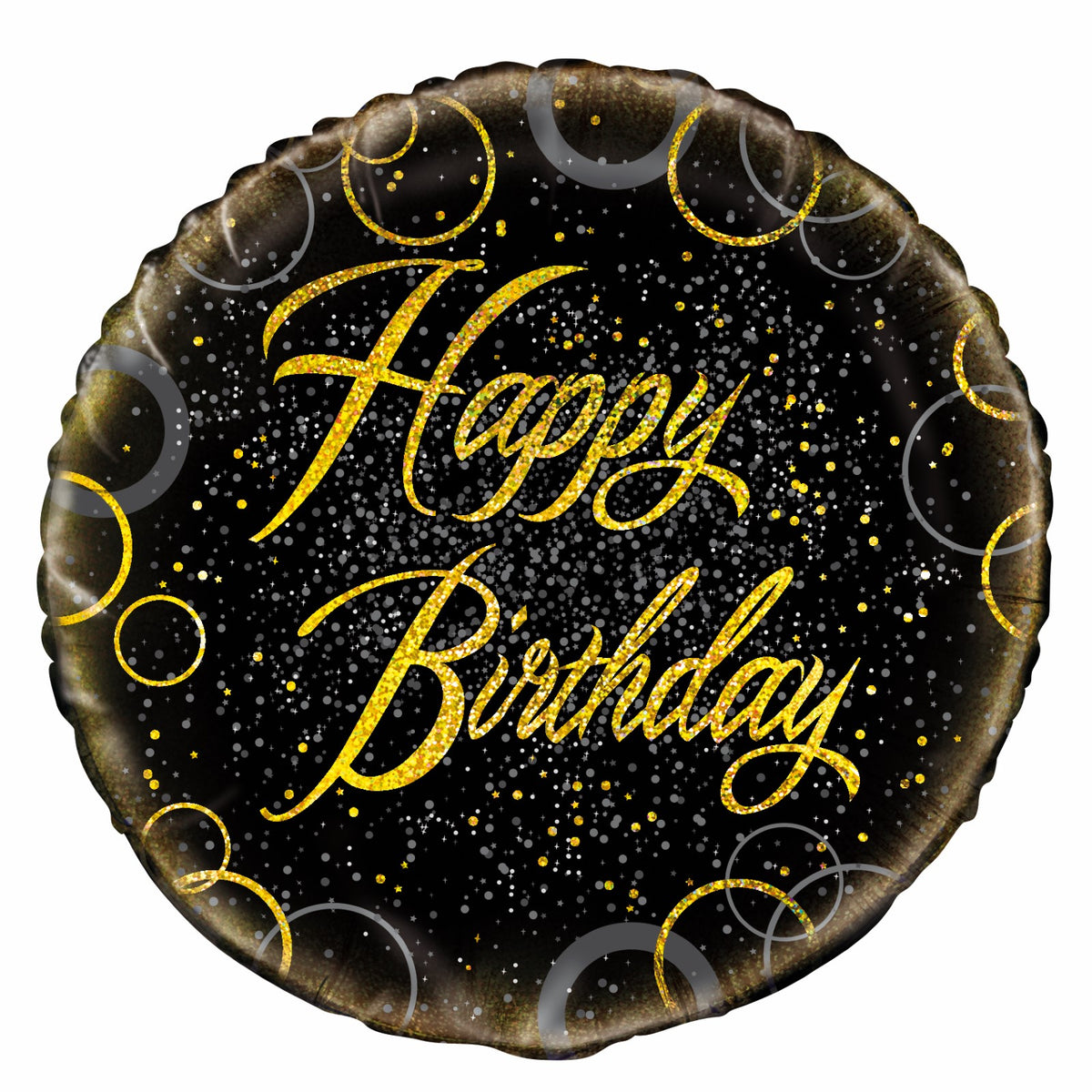 Glitz Gold Happy Birthday Foil Balloon - Dollars and Sense