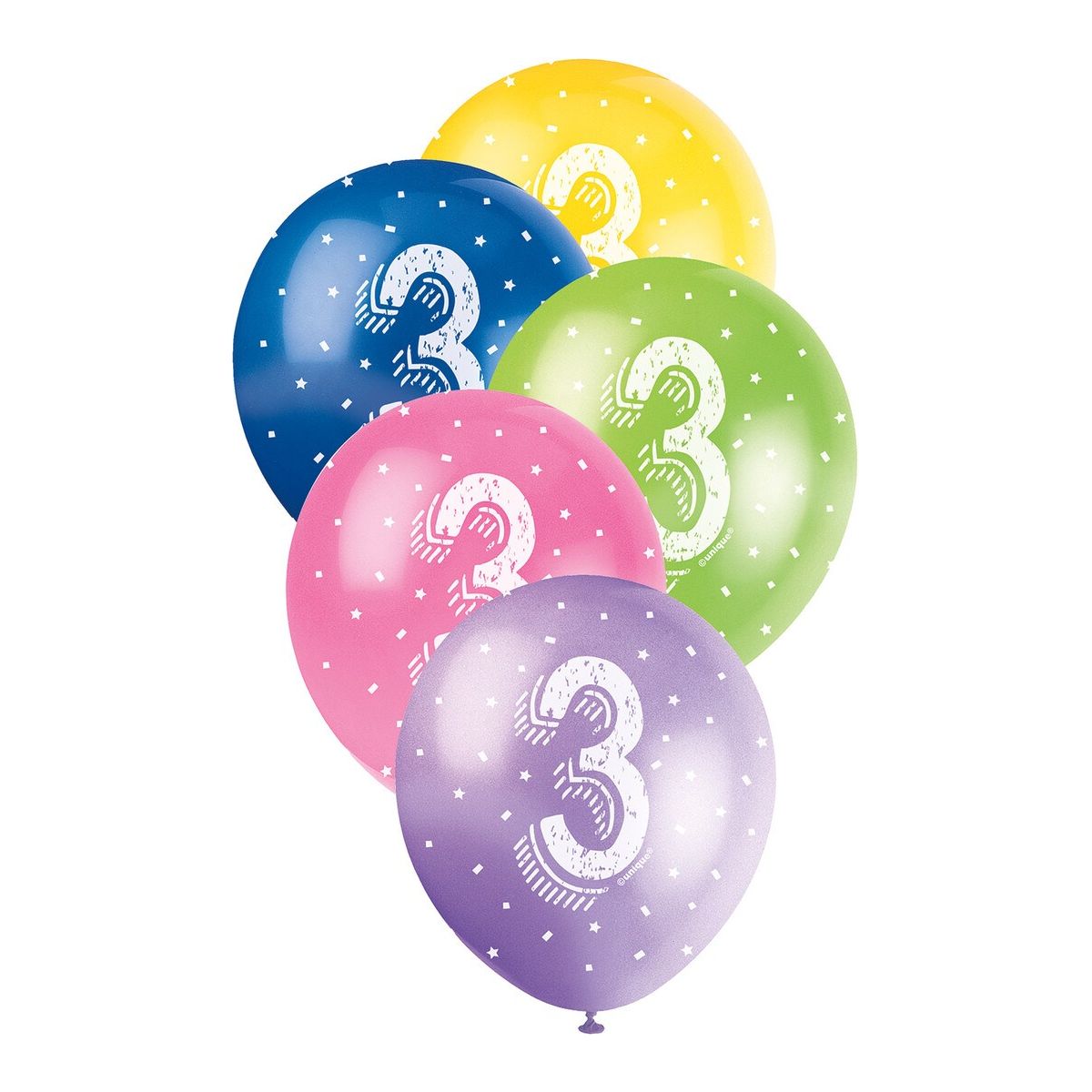 Number 3 Pearl Balloons - Assorted Colours - Dollars and Sense