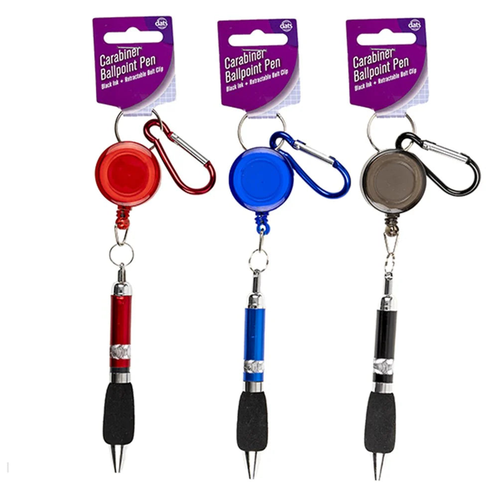 Carabiner Ballpoint Pen - Black Ink