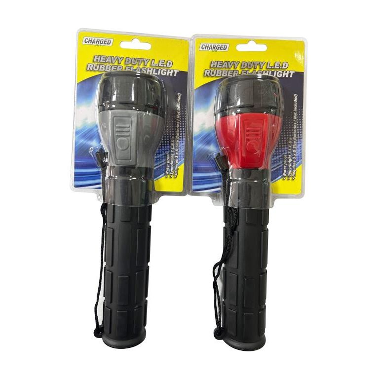 Heavy Duty Rubber Flashlight - Jumbo - Dollars and Sense