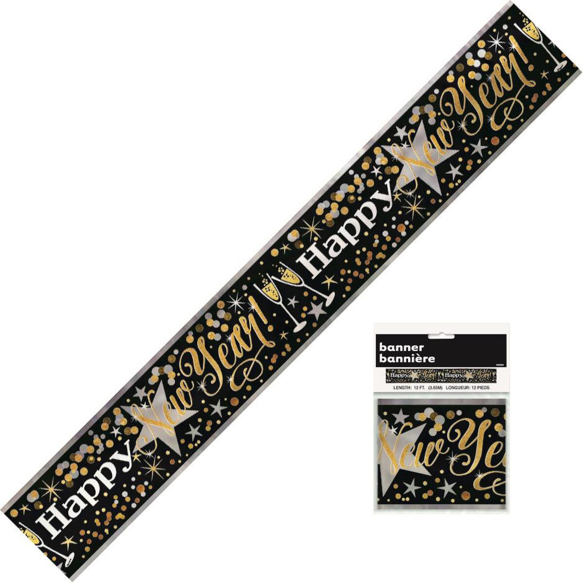 Happy New Year's Foil Banner - Glittering - Dollars and Sense