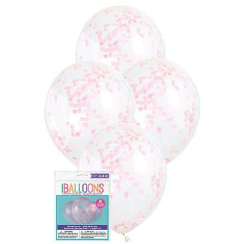 Clear Balloon -  W/ lovely Pink Confetti - Dollars and Sense