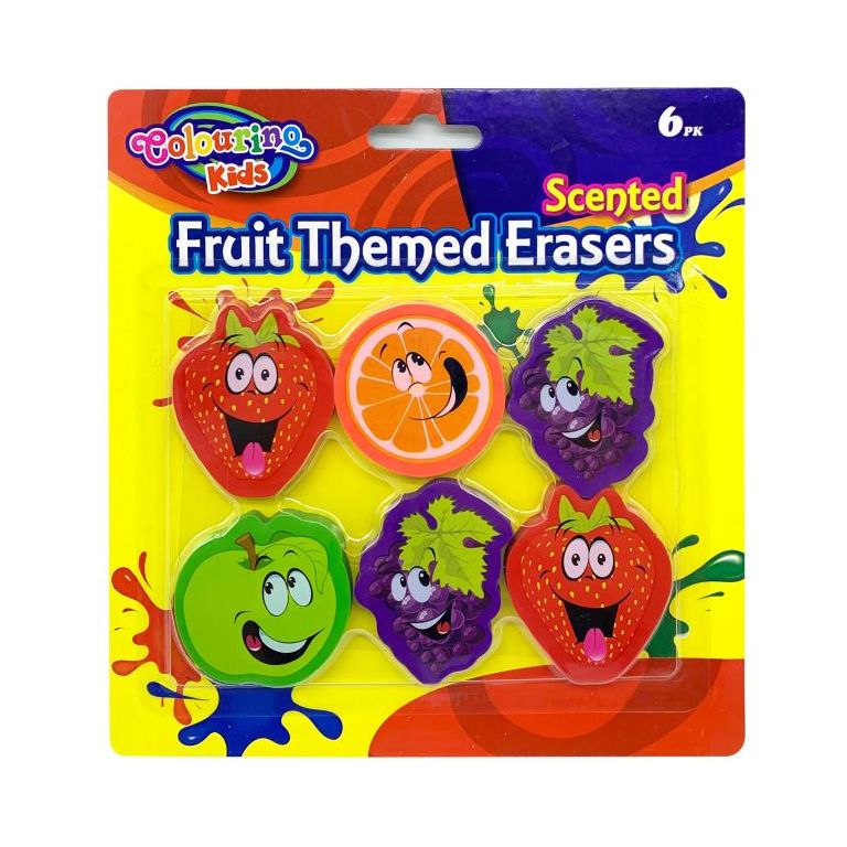 Novelty Fruit Erasers - Scented - Dollars and Sense
