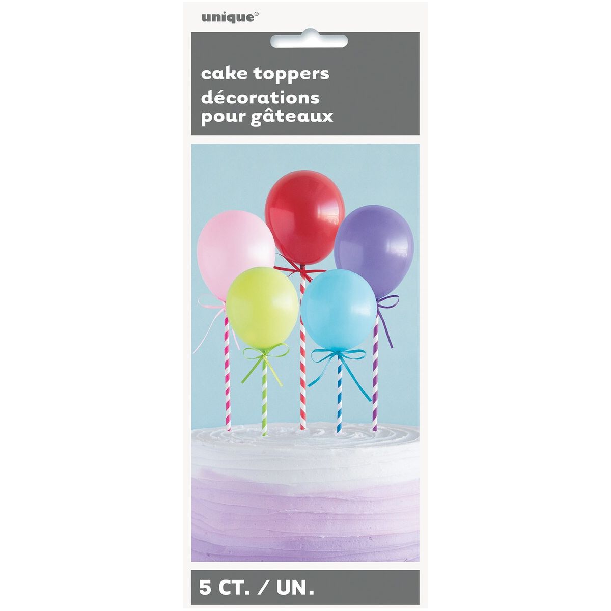 Mini Balloon Stick Cake Toppers  - Assorted Colours - Dollars and Sense