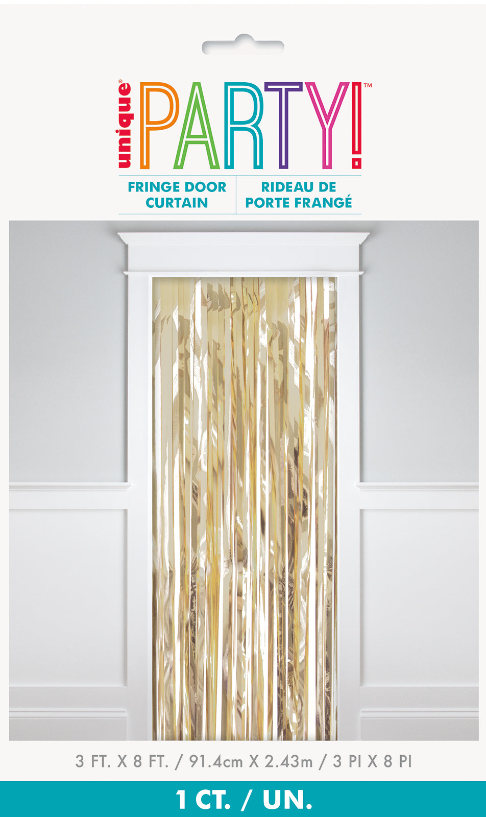 Foil Fringe Door Curtain - Gold - Dollars and Sense