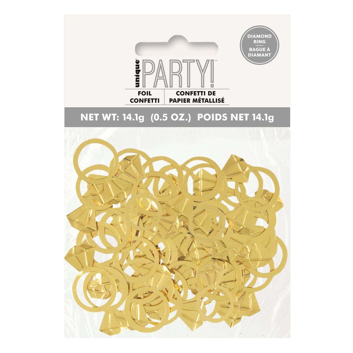 Diamond Ring Confetti - Gold - Dollars and Sense