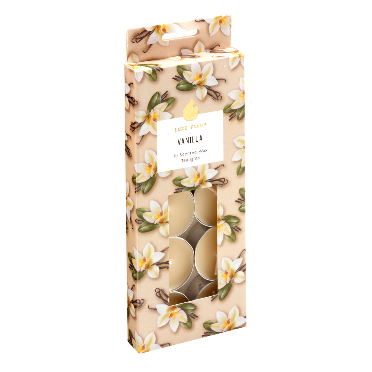 Vanilla Scented Tealight Candles - 4 Hour - 10 Pack - Dollars and Sense