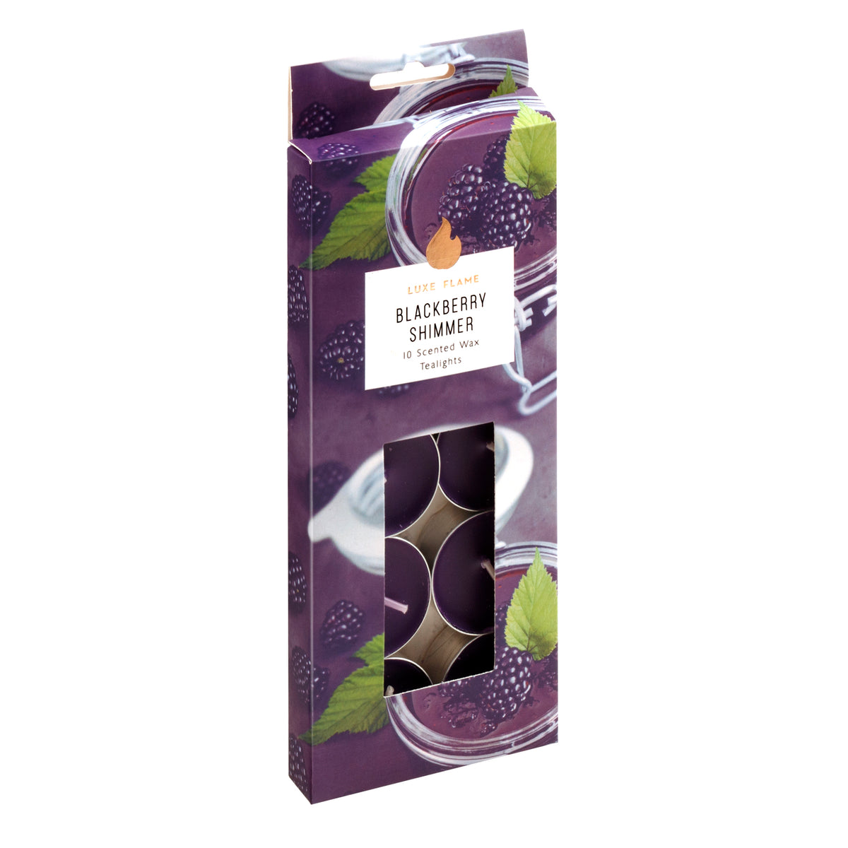 Blackberry Shimmer Scented Tealight Candles - 4 Hour - 10 Pack - Dollars and Sense